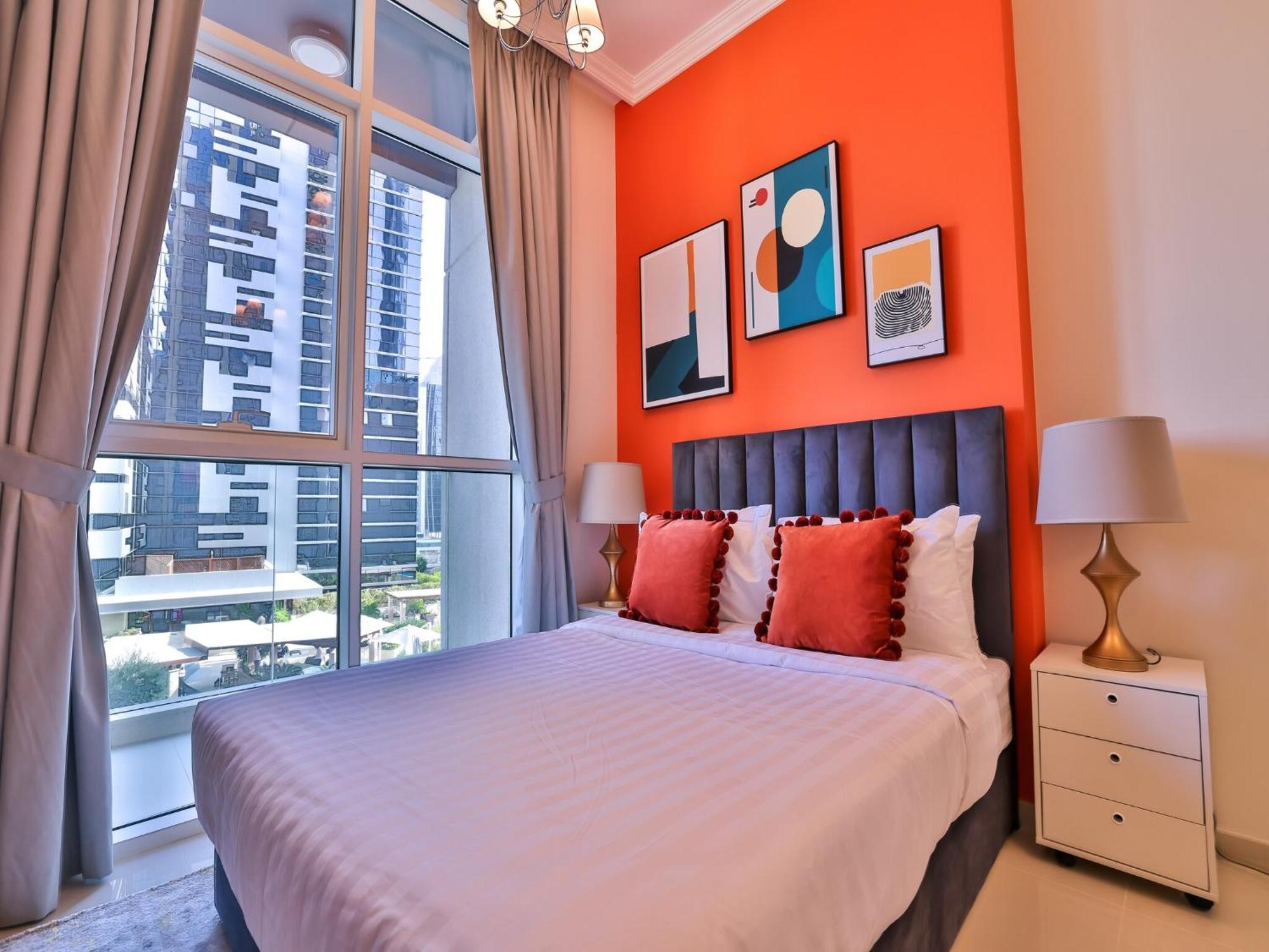 Luxe Apartments Near Dubai Mall Burj Khalifa Pool Gym Parking Dış mekan fotoğraf