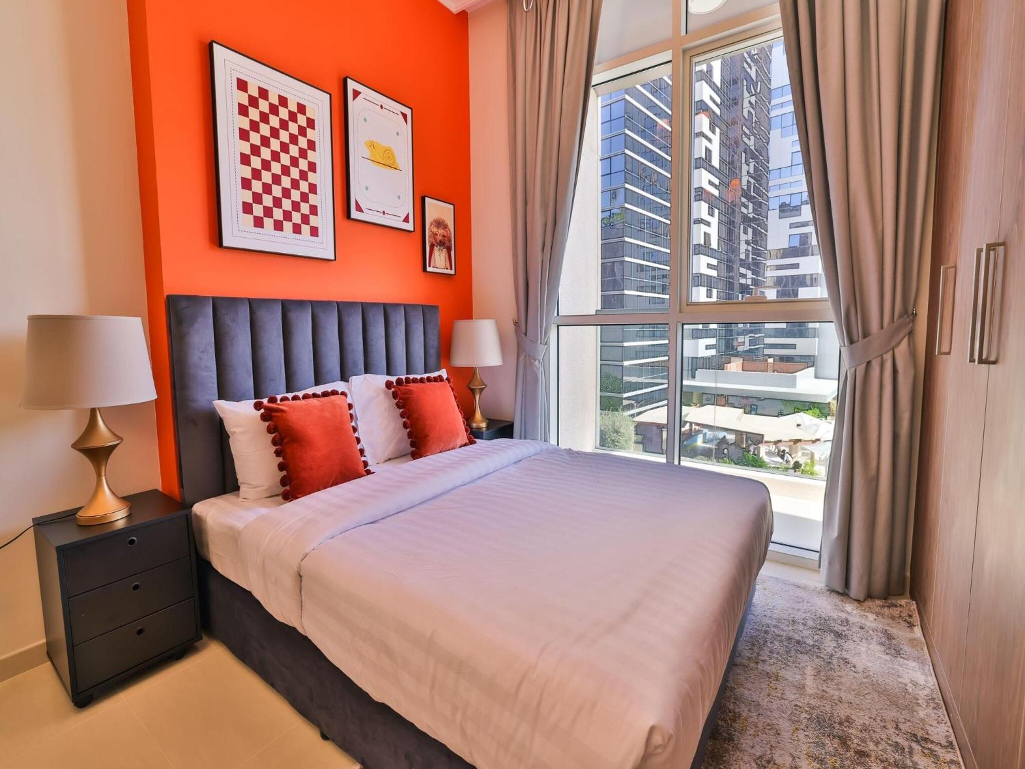 Luxe Apartments Near Dubai Mall Burj Khalifa Pool Gym Parking Dış mekan fotoğraf