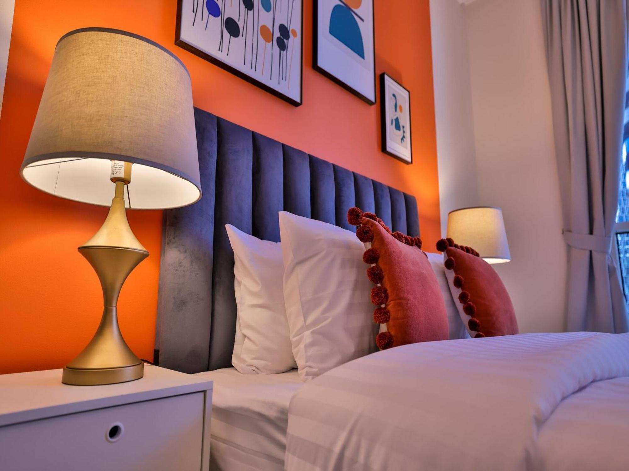 Luxe Apartments Near Dubai Mall Burj Khalifa Pool Gym Parking Dış mekan fotoğraf